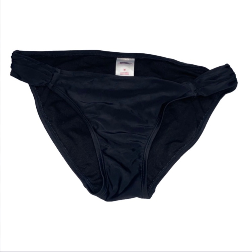 Ruched Size Xhilaration Black Low Rise Bikini Bottoms Hip Hugger Briefs Medium M